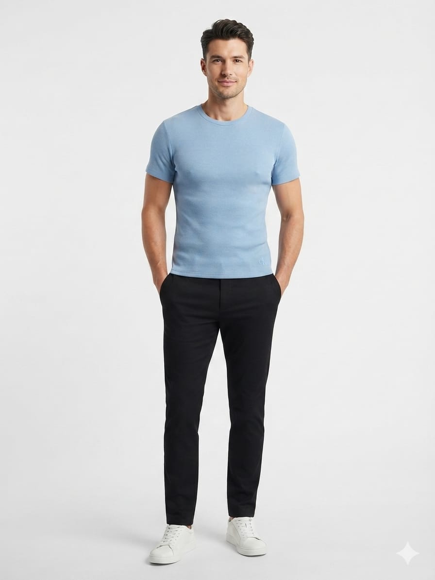 Playeras CK Premium Hombre | Diseño Clásico | Disponibles en Azul y Beige