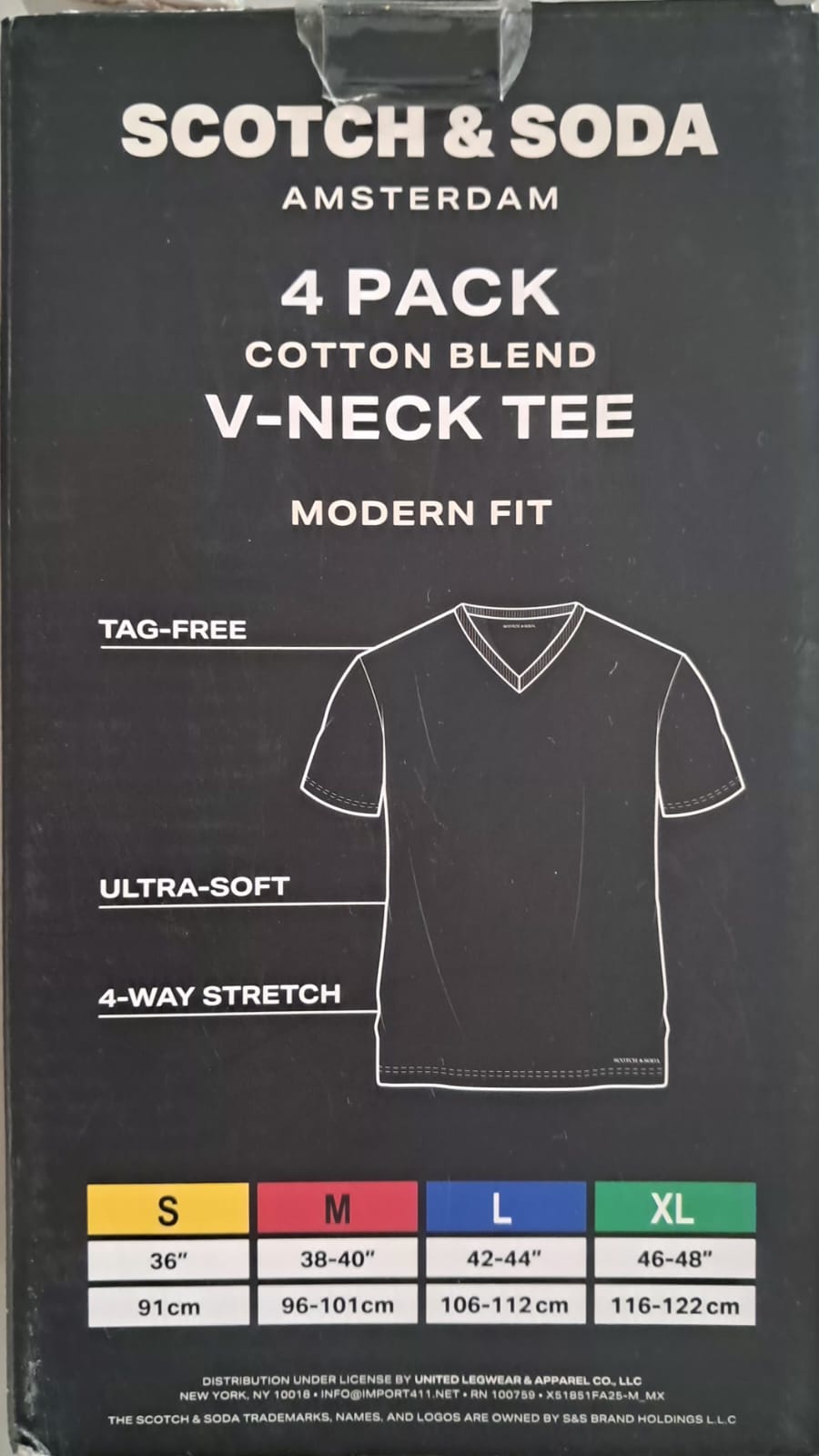 Set de 3 Playeras Scotch & Soda Hombre | Negras | Algodón Stretch | Saldo