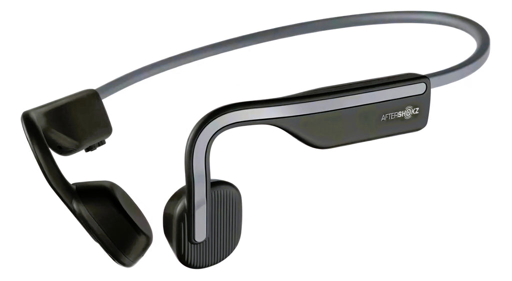 Audífonos AfterShokz conducción ósea. No van dentro del oído, seguridad deportiva. Escucha música alerta al entorno. Ideal correr o bicicleta. Minicostos RM.