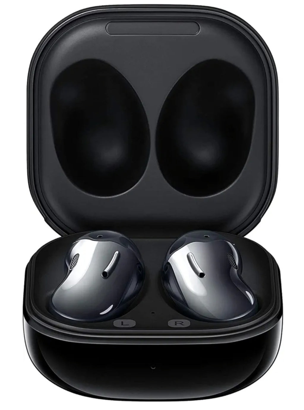 Samsung Galaxy Buds Live SM-R180 con cancelación activa de ruido. Sonido AKG de 12mm, 3 micrófonos. Hasta 21 horas con estuche de carga. Minicostos RM.