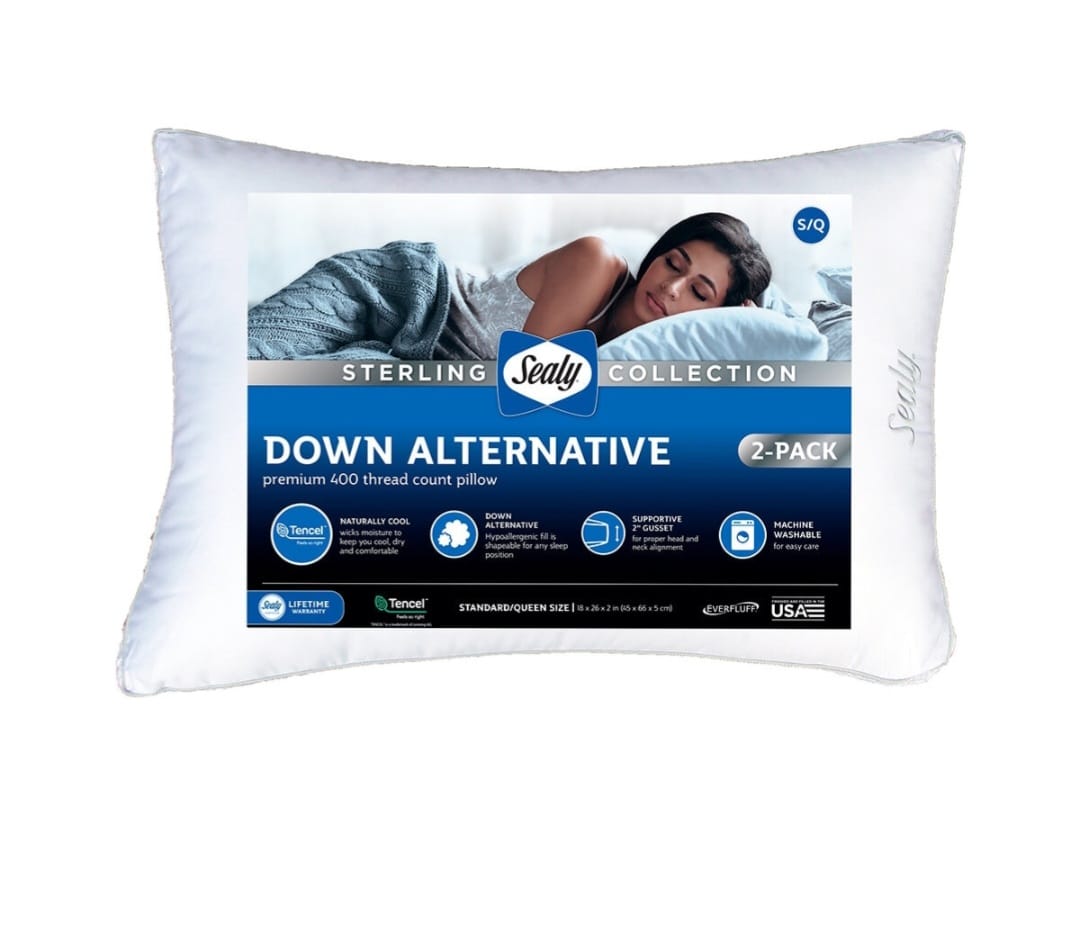 Set 2 Almohadas Sealy King | Máxima Suavidad | Lavables