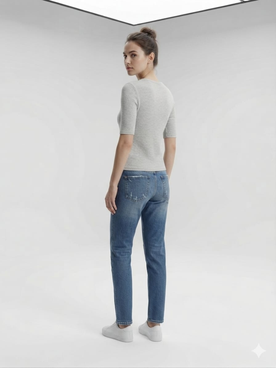 Blusa Splendid para Dama | Tela Premium Ultra Suave | Azul y Blanca