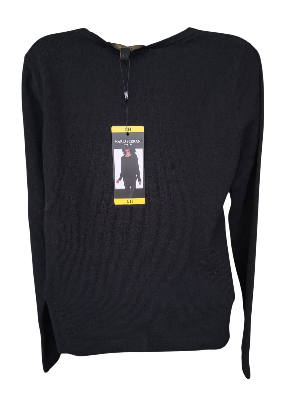 Mario Serrani - Suéter - 100% Cashmere - Negro - Talla CH