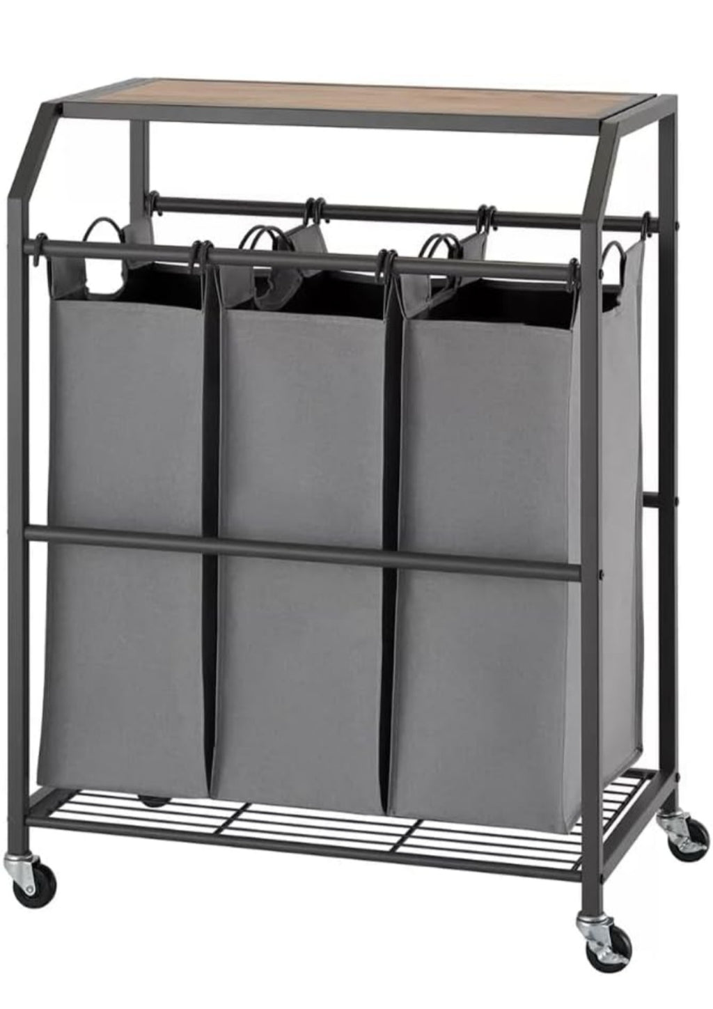 Trinity - Clasificador de Ropa - 3 Bolsas - Con Ruedas