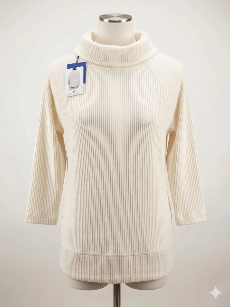 Hoodie Casual Premium Tuff Apparel Mujer - Talla Grande - Off-White / Crema