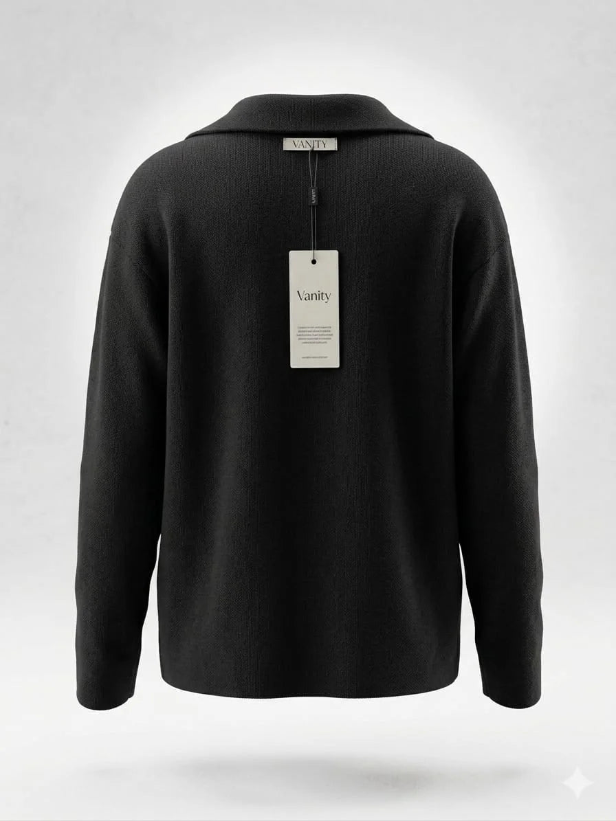 Saco Blazer Vanity para Dama | Negro Texturizado Elegante | Tallas L y XL