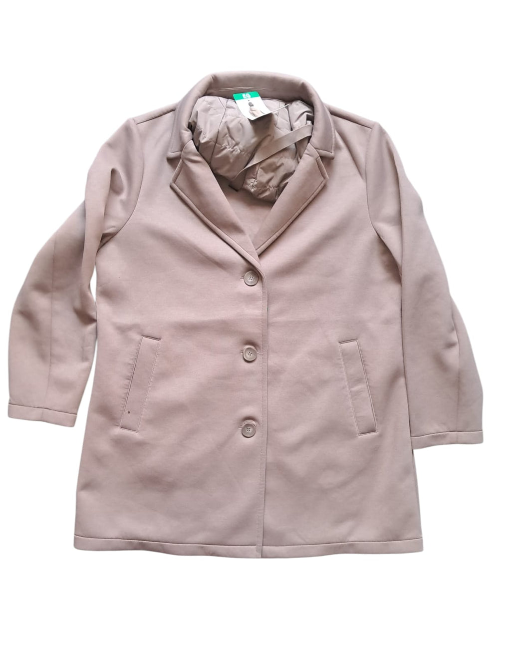 Saco Vince Camuto para Dama | Color Beige | Talla XL | Gorro Desmontable
