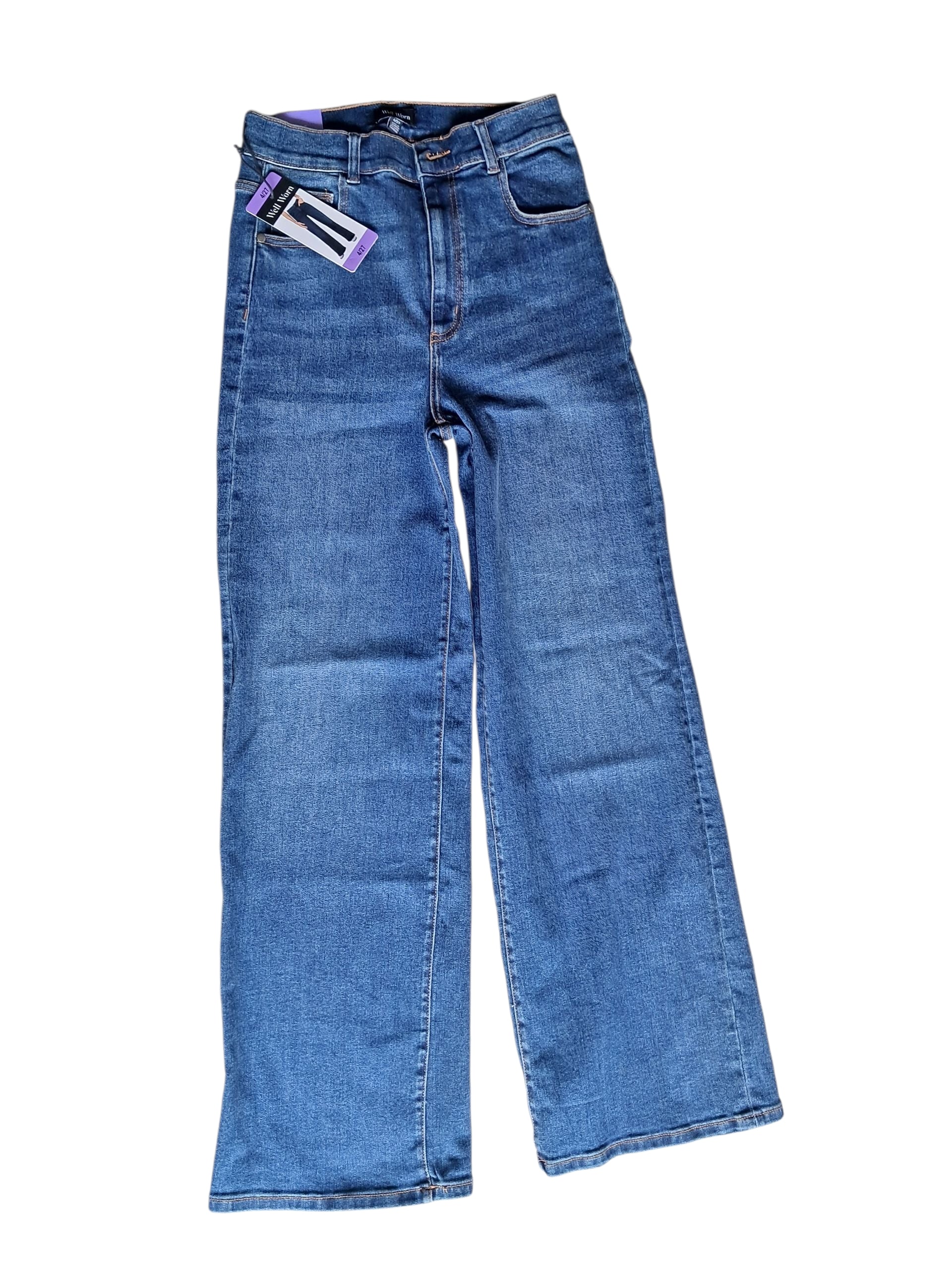 Jeans Wide Leg "Well Worn" de Talle Alto – Denim Premium Estilo Retro