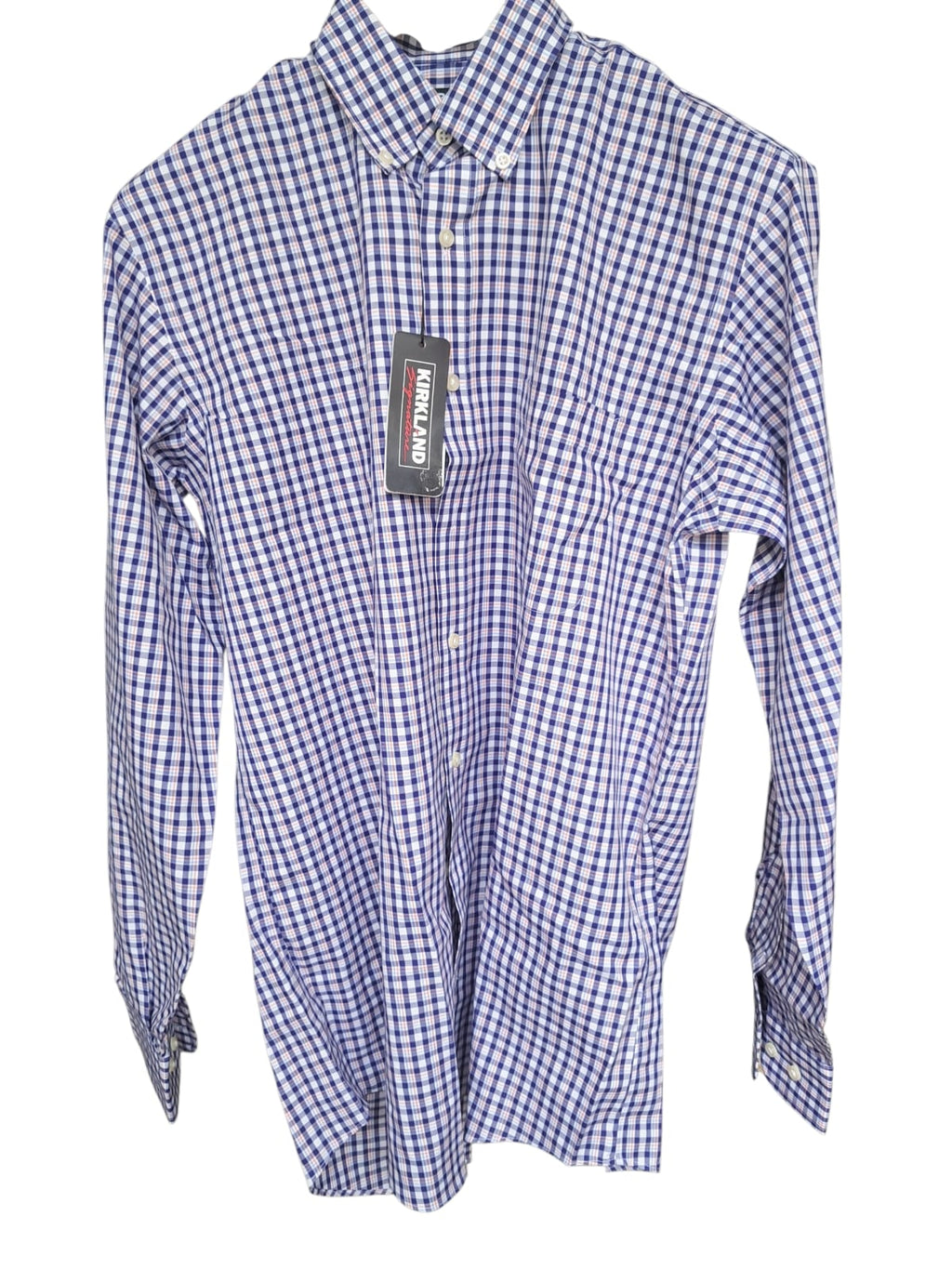 Kirkland Signature - Camisa - Cuadros Azul - Ajuste Tradicional