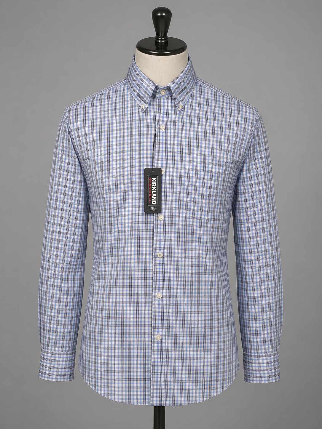 Kirkland Signature - Camisa - Cuadros Azul - Ajuste Tradicional