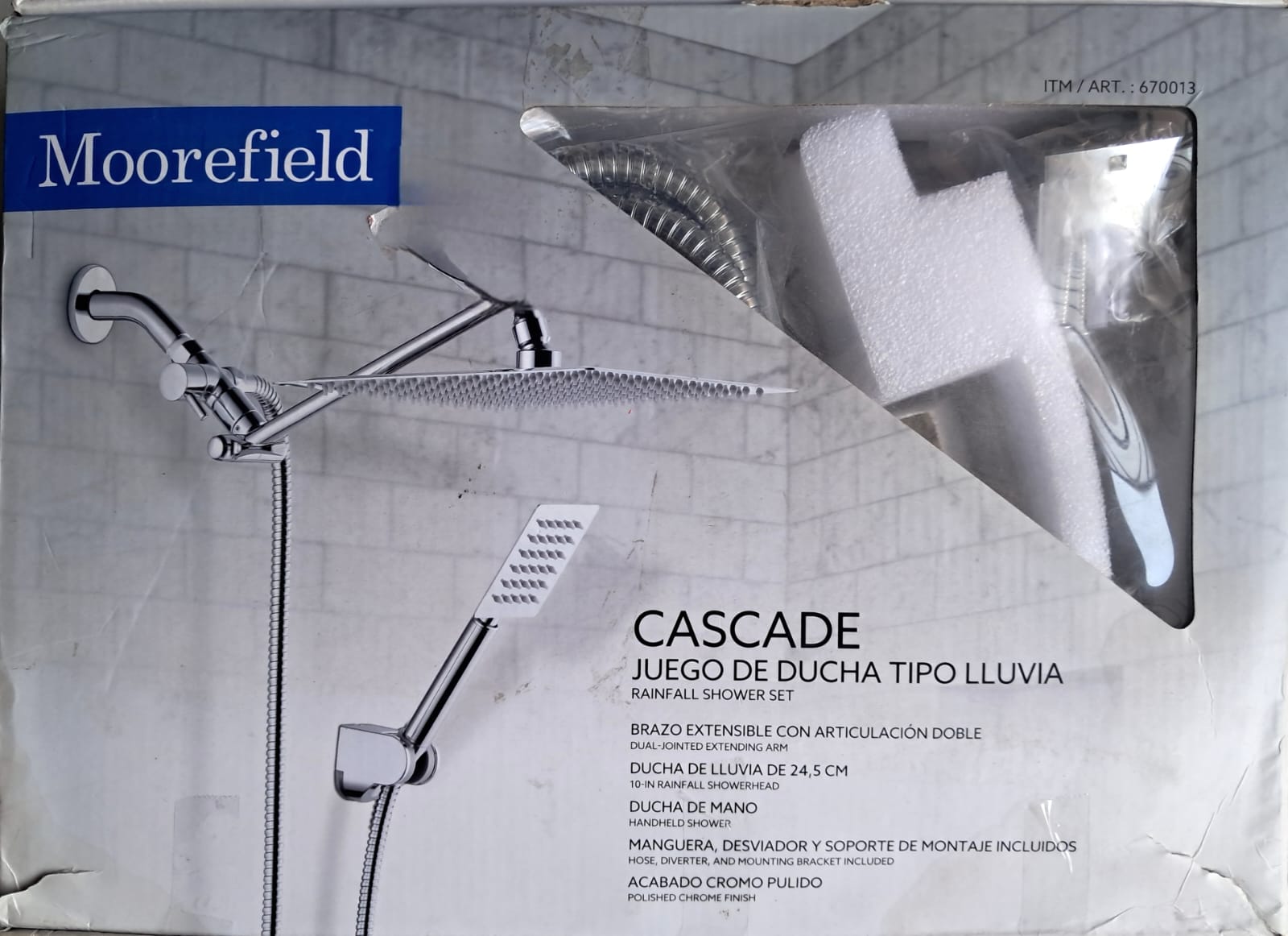 Moorefield - Sistema Ducha - Lluvia y Teléfono - Acabado Cromo