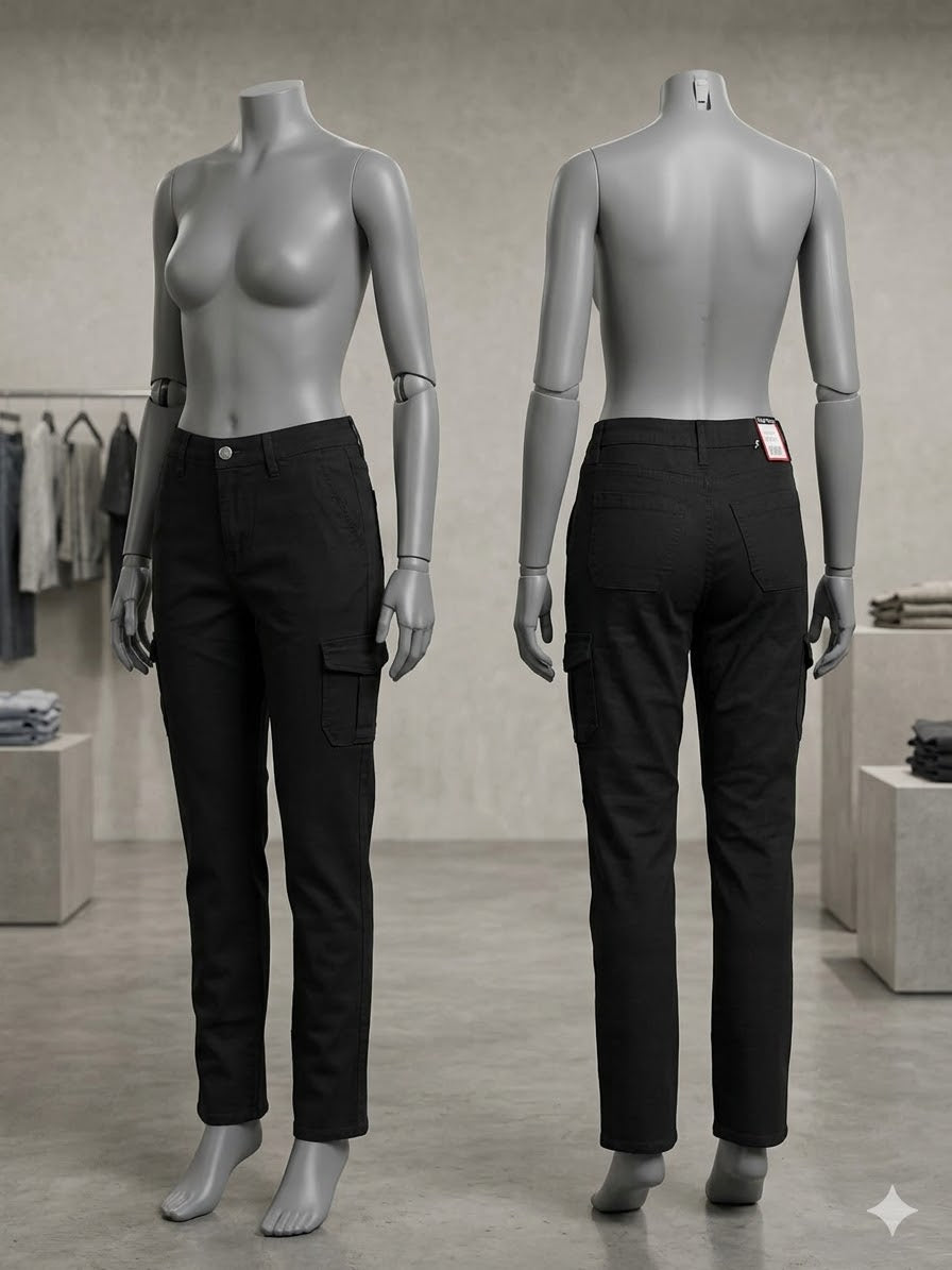 Pantalones cargo Well Worn talla 8/29. Mezcla de algodón y Tencel, corte straight-leg. Suaves, duraderos y eco-responsables. Nuevos. Minicostos RM.