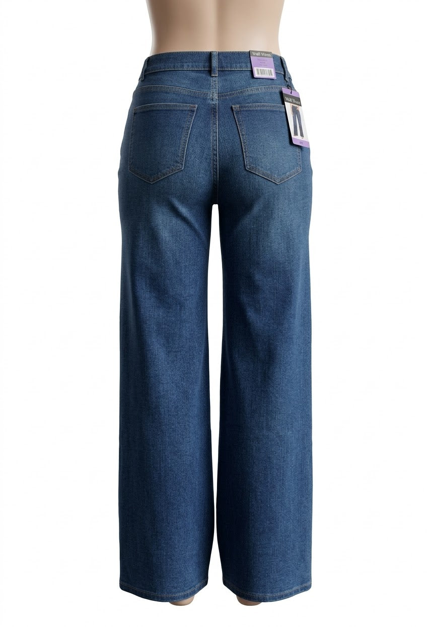 Jeans Wide Leg "Well Worn" de Talle Alto – Denim Premium Estilo Retro